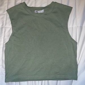 Zara light green tank top size Small
